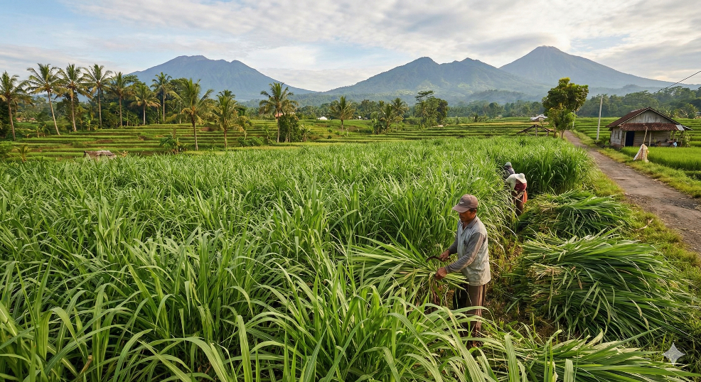 Petani memupuk lahan